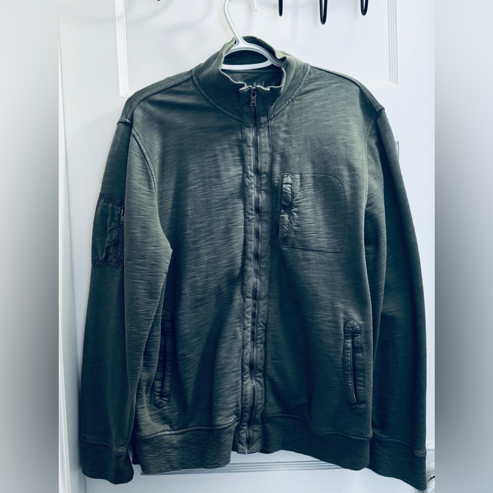 Calvin Klein Grey Zip-Up Utility Jacket – Size L